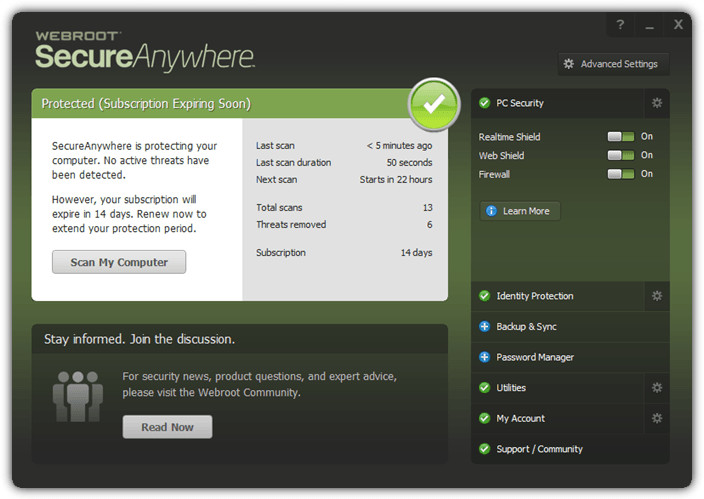 Webroot Secure Anywhere Antivirus 9.1.12.32 Crack With Full Download